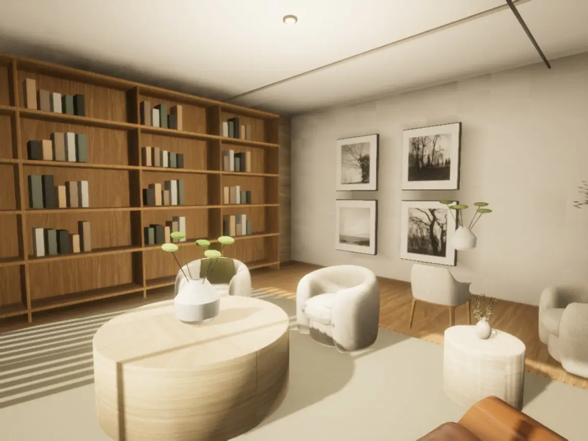 Villa Linden · The library